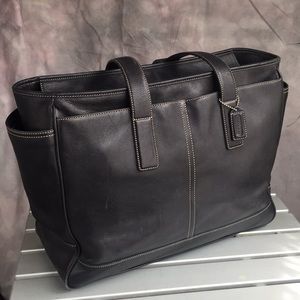 Coach M2S-5098 Black Leather Large Tote/Baby Tote